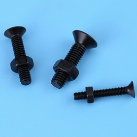 440 Pieces Screws Set M3 M4 M5 Steel Flat Head Allen Screws and Hex Nuts Assortment Kit for Machine Attachment