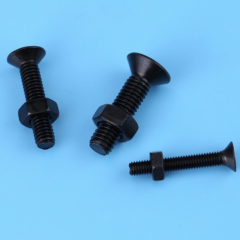 440 Pieces Screws Set M3 M4 M5 Steel Flat Head