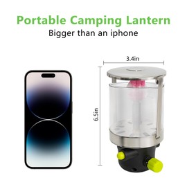 Hotdevil Camping Gas Lantern Outdoor Portable Camping Light Lantern Camping Lamp Isobutane Propane Tent Gas Lamp Adjustable Brightness Piezo Ignition 3 Mantles Included for Travel Hiking Emergency Use