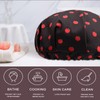 Shower Cap,Adjustable Large Shower Cap for Women,Cloth Lined EVA Exterior
