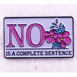 zhanghaoran ""No"" is a complete sentence Lapel Pin Metal Badge Decorative Pin Lapel Pin Backpack Jewelry Accessory Gift