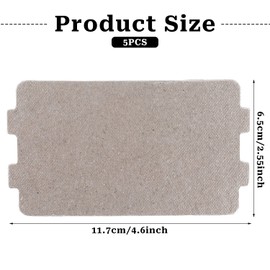 5 PCS Microwave Waveguide Cover Mica Slice, Universal Microwave Heat Insulation Mica Sheet Waveguide Cover for Microwave Oven Parts Replacement Accessories 117 × 65 mm