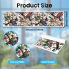 ANATTASOUL Static Window Clings Hummingbird Flowers 1 Sheet Reusable Window