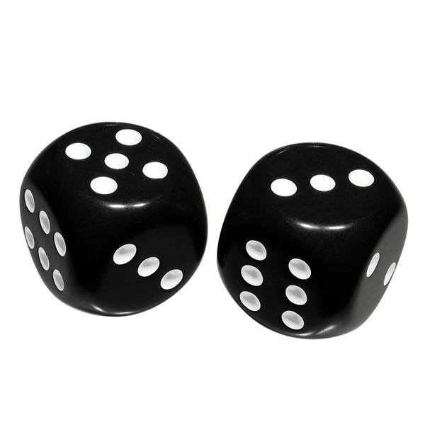 Low Vision Large Dice - Yellow with Black dots