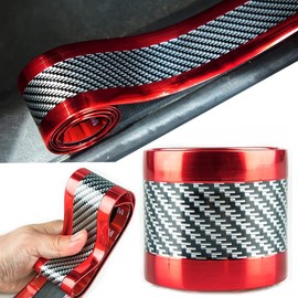 Car Door Sill Protector Car Door Sill Protectors Anti-Collision Strip Rubber Waterproof Protective Strip for Car Door Protection Door Sill Protector Bumper Protector (Red, 7 cm Wide and 5 Metres Long)