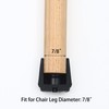 Furnigear 7/8" Chair Leg Tips Caps with Felt Chair Leg