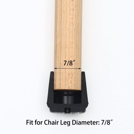 Furnigear 7/8" Chair Leg Tips Caps with Felt Chair Leg Floor Protectors for Hardwood Floors Chair Leg Sliders, Felt Pads for Stool Leg Folding Metal Chair Leg Tip Cover Replacement Round Black 16 Pack