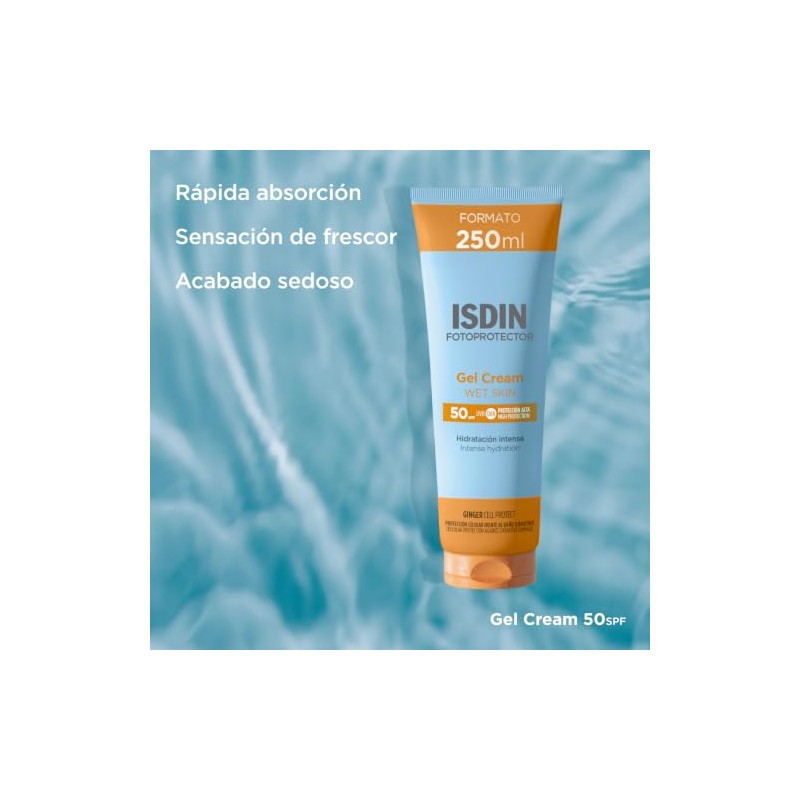 ISDIN Fotoprotector Gel Cream SPF 50+, Protector Solar Corporal refrescante