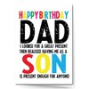 Funny Rude Cheeky Chops Cards - Birthday Dad Father -