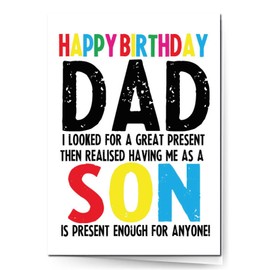 Funny Rude Cheeky Chops Cards - Birthday Dad Father - Mum - Son C249, full colour