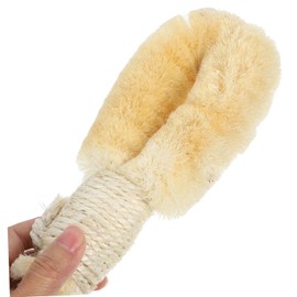 Healeved Sisal Body Scrubber Brush Wooden Handle Bath Brush for Wet or Dry Brushing