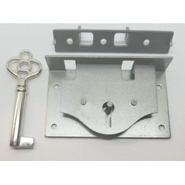 Half Mortise Chest Lid Lock With Key M1808 Overall 1-9/16"High X 2-9/16"Wide