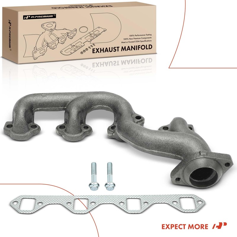 A-Premium V8 5.0L Exhaust Manifold Kit W/Gasket, Bolts Compatible with