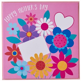Design By Violet Pink Personalise Your Own Happy Mother's Day Greeting Card With Stickers, Mum, Mummy, Grandma, Nana - Blank Inside With Pink Envelope Stylish Flower Design 15cm x 15cm