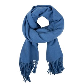Humble Hilo Soft Wool Scarf or Shawl, Large Scarf for Women and Men Men and Womens Scarf Winter Wrap Pashmina 74 x 27 (Sky Blue)
