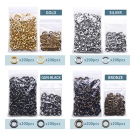 Jamsinmu Grommet Tool Kit 800 Sets Grommet Adjustment Tool with Eyelet Pliers Eyelet Tool Set for Leather Canvas Tarpaulin Tent 300# Inner 5 mm