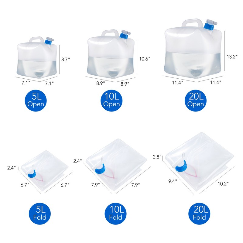 ElifeAcc BPA Free Collapsible Water Container with Spigot, Camping Water