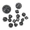 15Pcs Polyhedral Dice Set Acrylic D3 to D100 Table Gaming