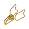 100pcs Binder Clip Hollow Cartoon Bear Long Tail Metal Paper