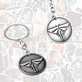 GTOTd The Last Of Us Stickers (50 Pieces with Keychain Decor) Gifts Games TLOU Merch Vinyl Decals Party Supplies for Laptop Living Room Skateboard Graffiti