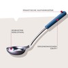 Fackelmann Essential Stainless Steel Ladle with Dark Blue Handle -