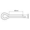 SKIR'CO Pack of 50 Galvanised Steel Cotter Pins, 3.2 x
