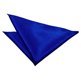Mens Royal Blue Hanky Handkerchief Pocket Square Plain Satin Solid Wedding Accessory