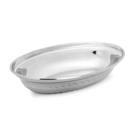 Zap Impex Hammered Steel Dish Serving Oval Platter Serving Bowl, Set of 2