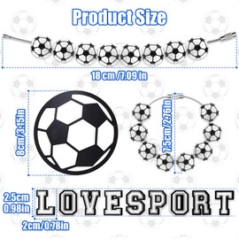 AHOKEL 11Pcs Charms for Bogg Bag SoccerLove Sports Letters PVC Rubber Cute Wooden Bead Accessories Charms Bogg Bag Charms Set Insert Decorative for Simply Southern Totes Beach Tote Bag, One Size,