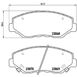 BREMBO Balatas Bajos Metales Delanteras Compatible con HONDA CR-V de 2012 a 2016