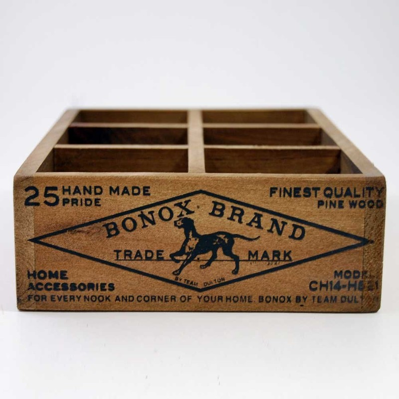 Dulton CH14-H521NT 6-Part, Wooden Box, Convincing Antique Feel and Easy