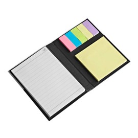 Tinc A6 Sticky Notes & Memo Pad | Desk Organised Note-Taking with Post-It Notes | for Office & Home Use, Black, One Size, A5SNAUBK