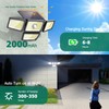 3000LM Solar Lights outdoor, 4 Adjustable Heads Solar Motion Sensor