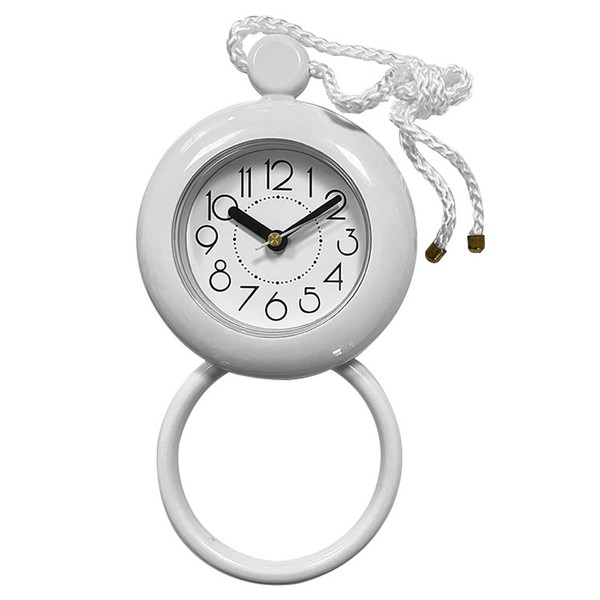 XuYelora Waterproo-f Bathroom Hanging Clock, Shower Rope Clock with Stand