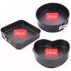 yuqing.fc Moldes Pasteles Repostería Desmontables Para Tartas 3 Piezas