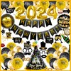61PCS Happy New Year Decorations 2024 Kit, Black and Gold