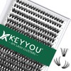 KEYYOU Lash Clusters 300Pcs Pestañas Individuales 40D 0.07D Curl 9-18MMIX