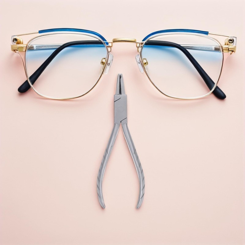 Operitacx Metal Eyeglass Repair Pliers Nose Pad and Arm Adjusting