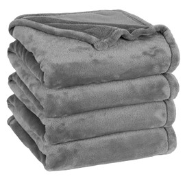 David's Home Fleece King Blanket,Ultra Soft More Durable Lightweight Velvety Bed Throw,Lint-Free & No Pilling,300GSM All Season Use Luxury Plush Cozy Blanket with Wider Stitched Border,108"x90",Grey
