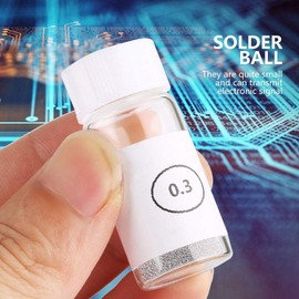 Tin Solder Ball BGA Reballing Soldering Heat Universal Stencil Balls Reball Ball Reballing Ball Reworking Ball for GPU CPU IC Chip PCB for Connection of Semiconductor Chip ( 0.3mm)