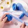 Pandahall 4 Rolls Gingham Ribbon Blue and White Plaid Polyester