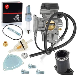MOTO1988 Carburetor Carb & Intake Manifold Boot For Yamaha Big Bear 400 2000 2001 2002 2003 2004 2005 2006 Carb
