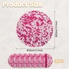 sourcing map 8Pcs Rose Red Disposable Round Placemats, 33cm/13" Metallic