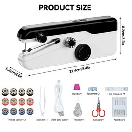 Mini Sewing Machine, Handy Sewing Machine with Sewing Kit, Electric Quick Stitch Tool with Two Speeds for Clothes,Fabrics, DIY Home Travel