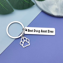 Vadaka Dog Aunt Gift for Auntie Aunt Keychain from Niece Nephew Dog Lover Gift Dog Aunt Gift Dog Aunt Jewelry Gift for Women Dog Owner Gift for Aunt Birthday Thanksgiving Christmas Gift for Dog Aunt