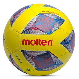 Molten Soccer Ball TPU Soft Leather Training Ball Size 5# Regular 11-a-Side Football Ball (FA1000-Y)