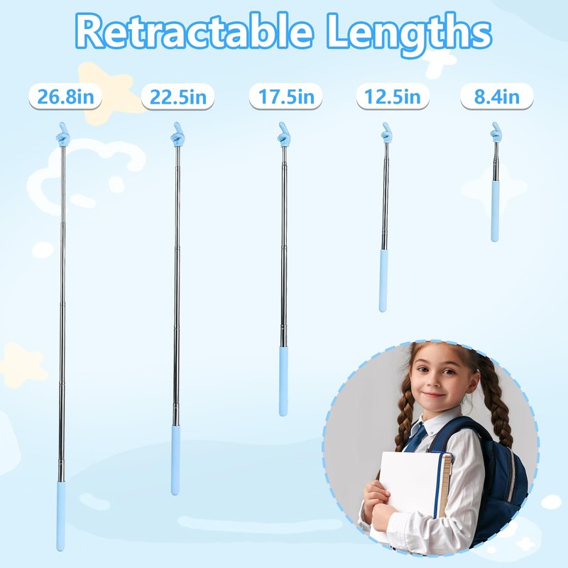 Oslynia 2 Pcs Pointer Finger Stick for Teacher Supplies, Blue