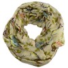 Women's Infinity Scarf Circle Loop Lightweight Bird Print Circle Scarves