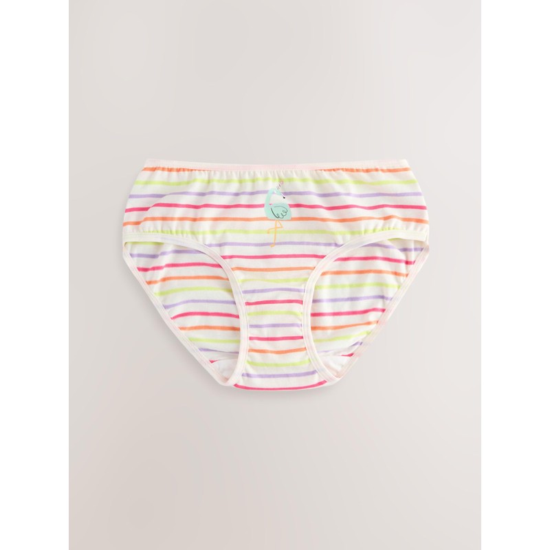 NEXT Floral Briefs - Pack of 7, Pink/Blue, 2 -