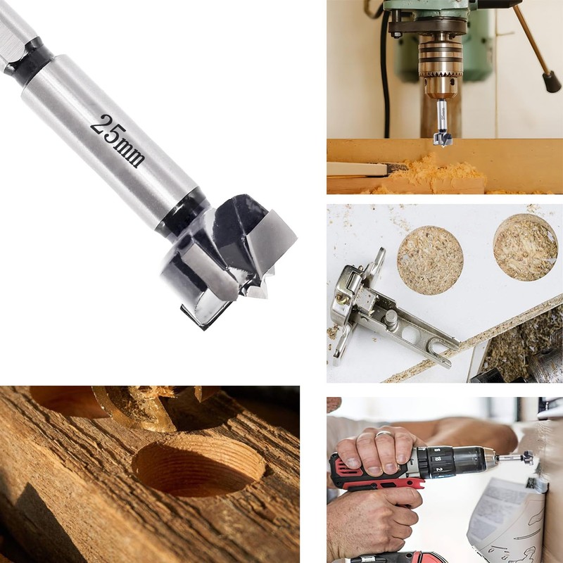 Sinoprotools HW Forstner Drill Bit Diameter 25 mm, 10 mm